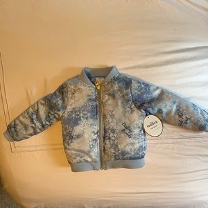 Girls Frozen II style bomber jacket